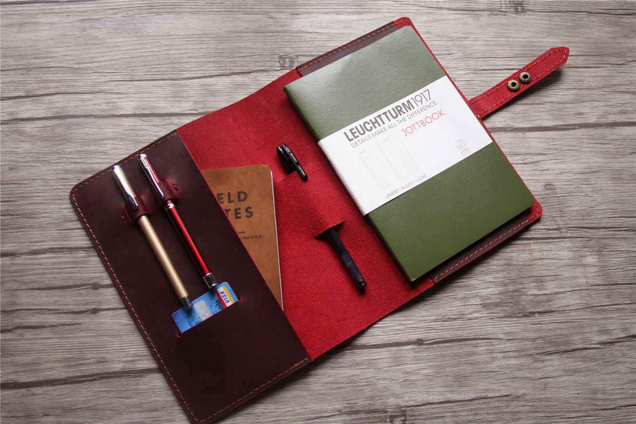 Personalized Leuchtturm1917 A5 Notebook Cover Holder - Custom Leather Journal Case for Bullet Journaling, Note Taking & Gift Giving