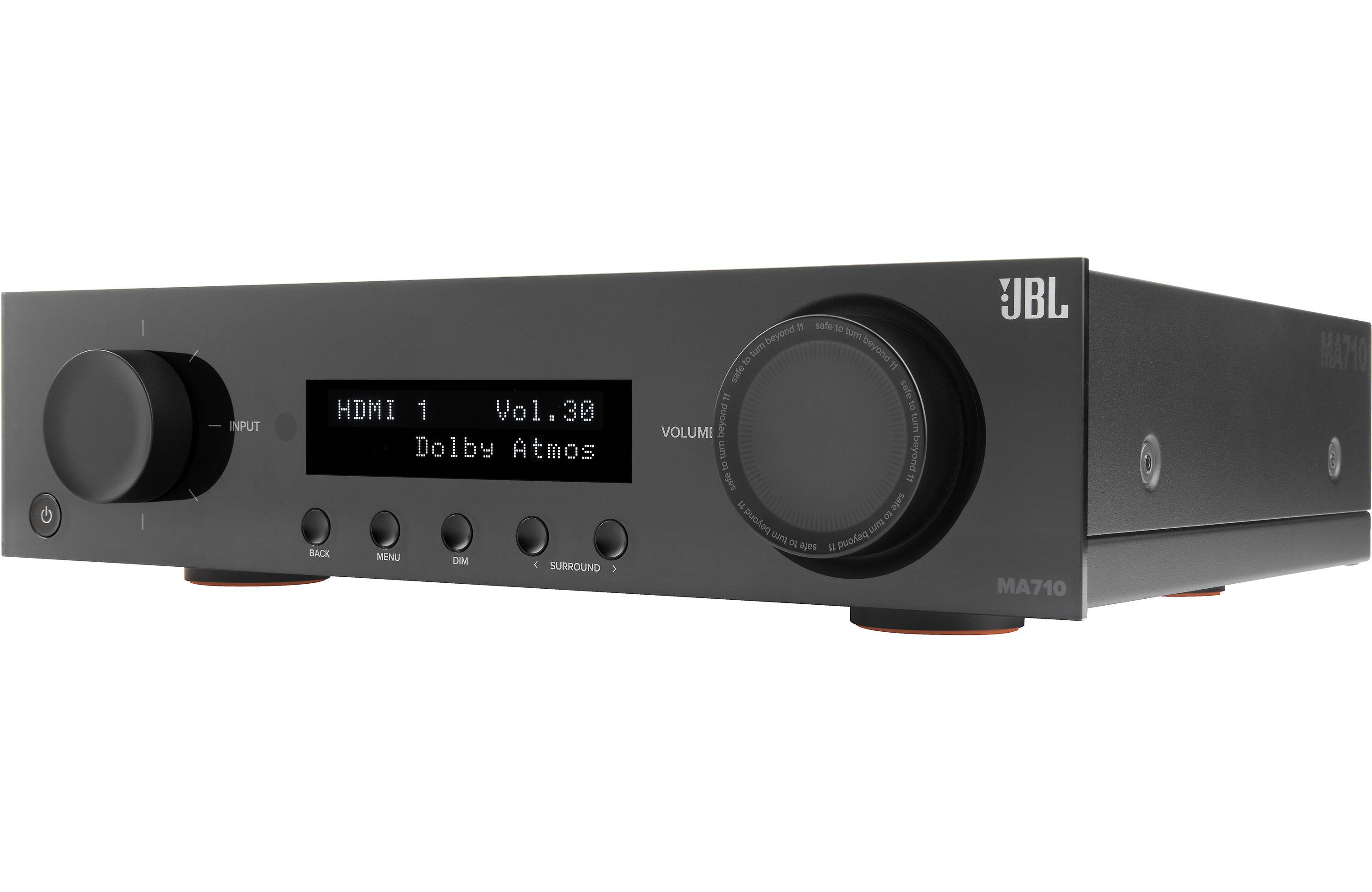 JBL MA710 7.2 Channel 8K A/V Receiver with Bluetooth, WiFi, Apple AirPlay 2, Google Cast & Dolby Atmos - Open Box - Perfect for Home Theater & Audio Streaming