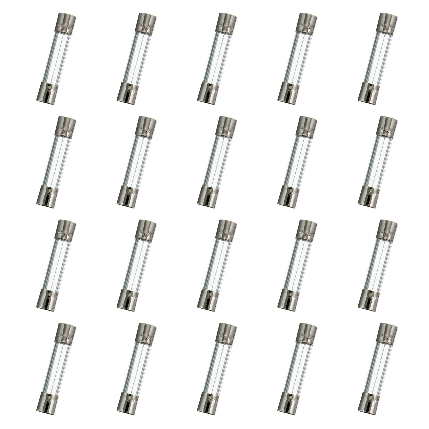 20 Pcs 6x30mm 4A 250V T4AL Slow Blow Glass Fuses - Time Delay Fuse for Electronics, Appliances, and Power Tools - Perfect for Circuit Protection in Home and Industrial Use