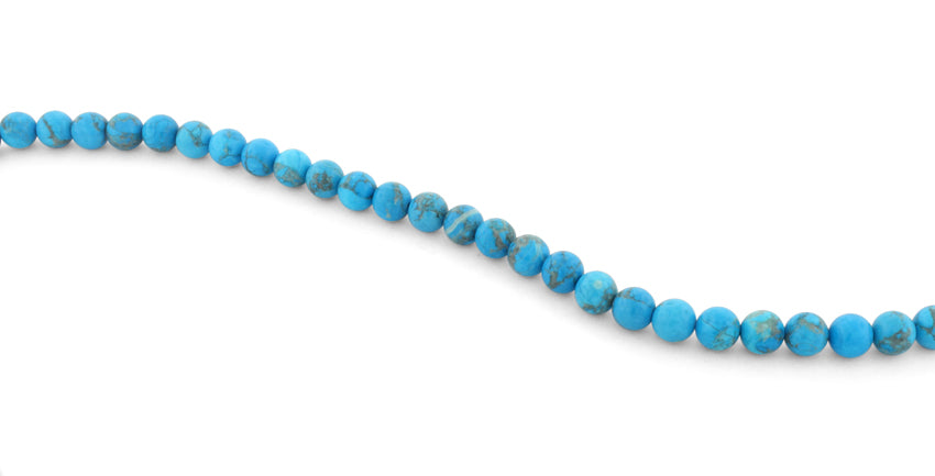 8mm Howlite Turquoise Round Gemstone Beads for Jewelry Making - DIY Bracelets, Necklaces & Craft Projects
