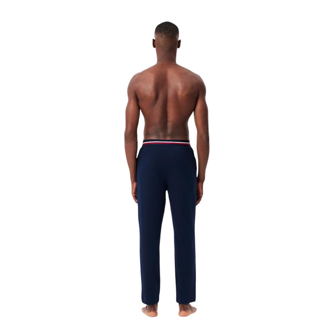 Lacoste Men's Comfortable Multicolor Jersey Pajama Pants with Elastic Waistband - Perfect for Lounging, Sleepwear & Home Relaxation