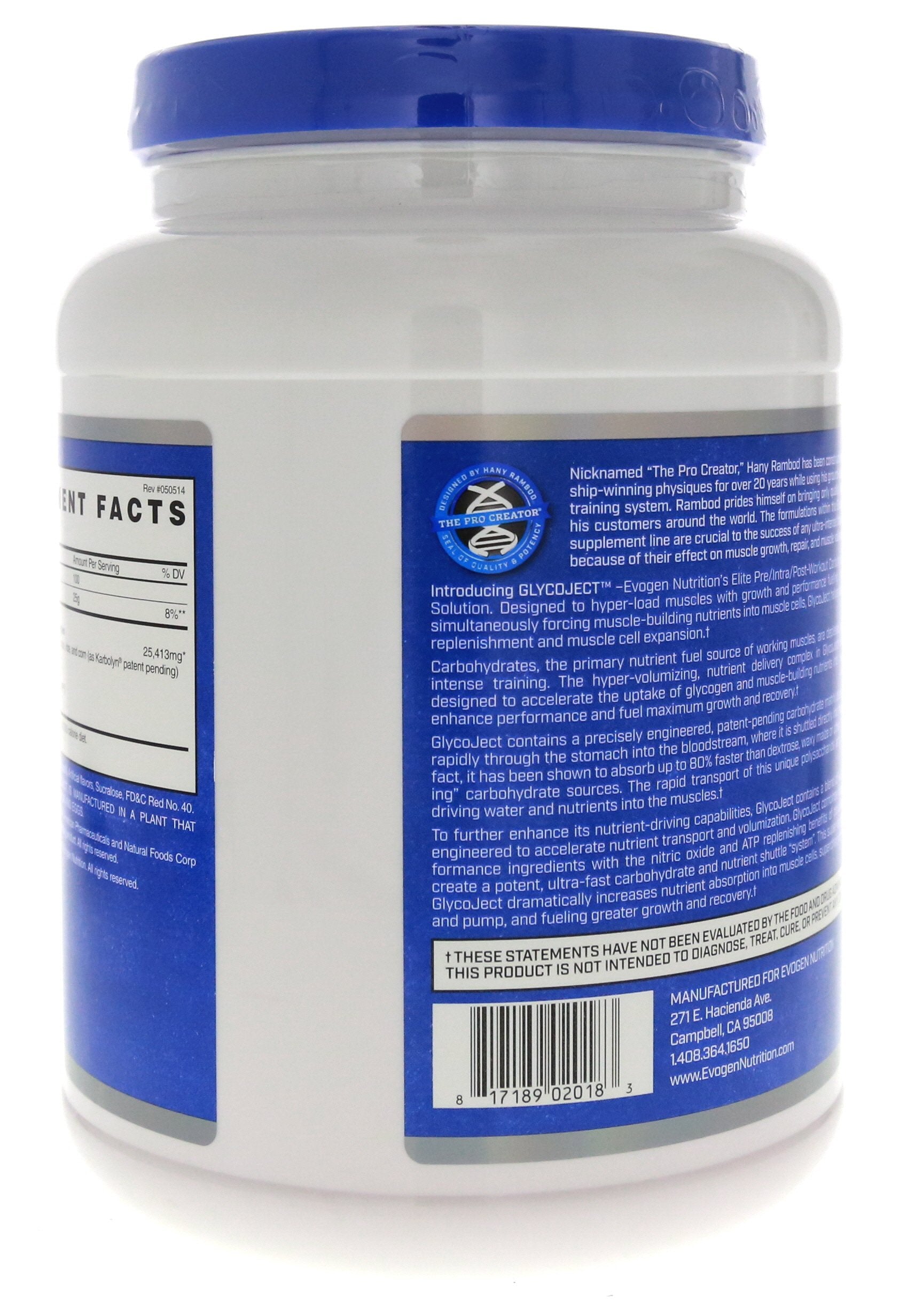 Evogen GlycoJect - Premium Post-Workout Recovery Supplement, Cherry Flavor, 1000g | Supports Muscle Growth & Energy Replenishment | Ideal for Athletes & Fitness Enthusiasts