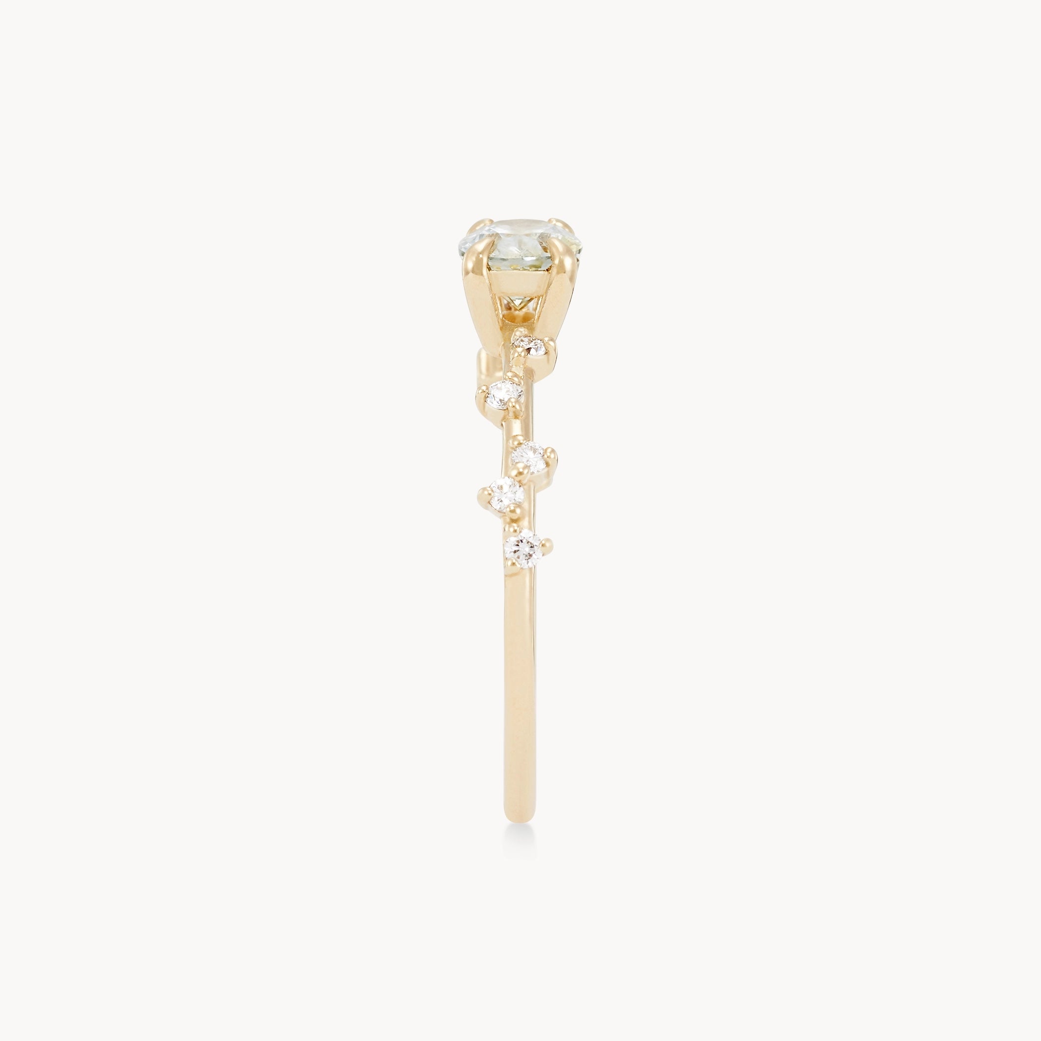 Unique 14K Yellow Gold Oval Sapphire Ring - Shores Aglow Handcrafted Jewelry for Women, Perfect for Weddings, Anniversaries & Special Occasions