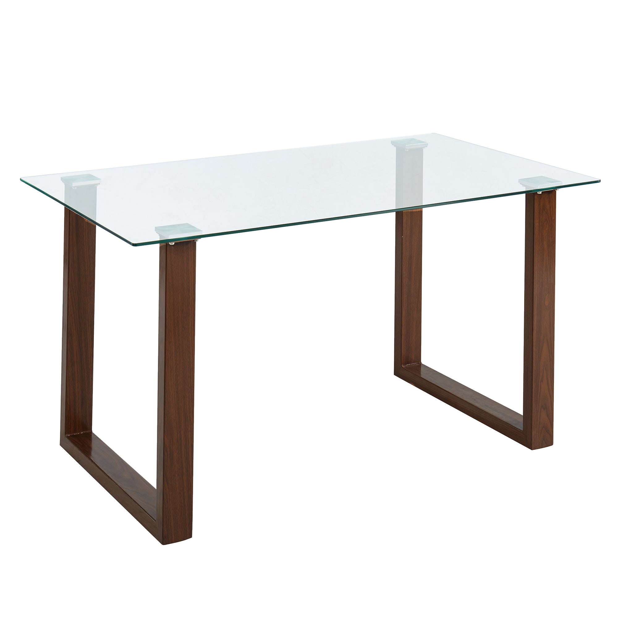 Premium Walnut Rectangular Dining Table - Solid Wood Modern Farmhouse Style for Dining Room & Kitchen | Edmonton Furniture Store