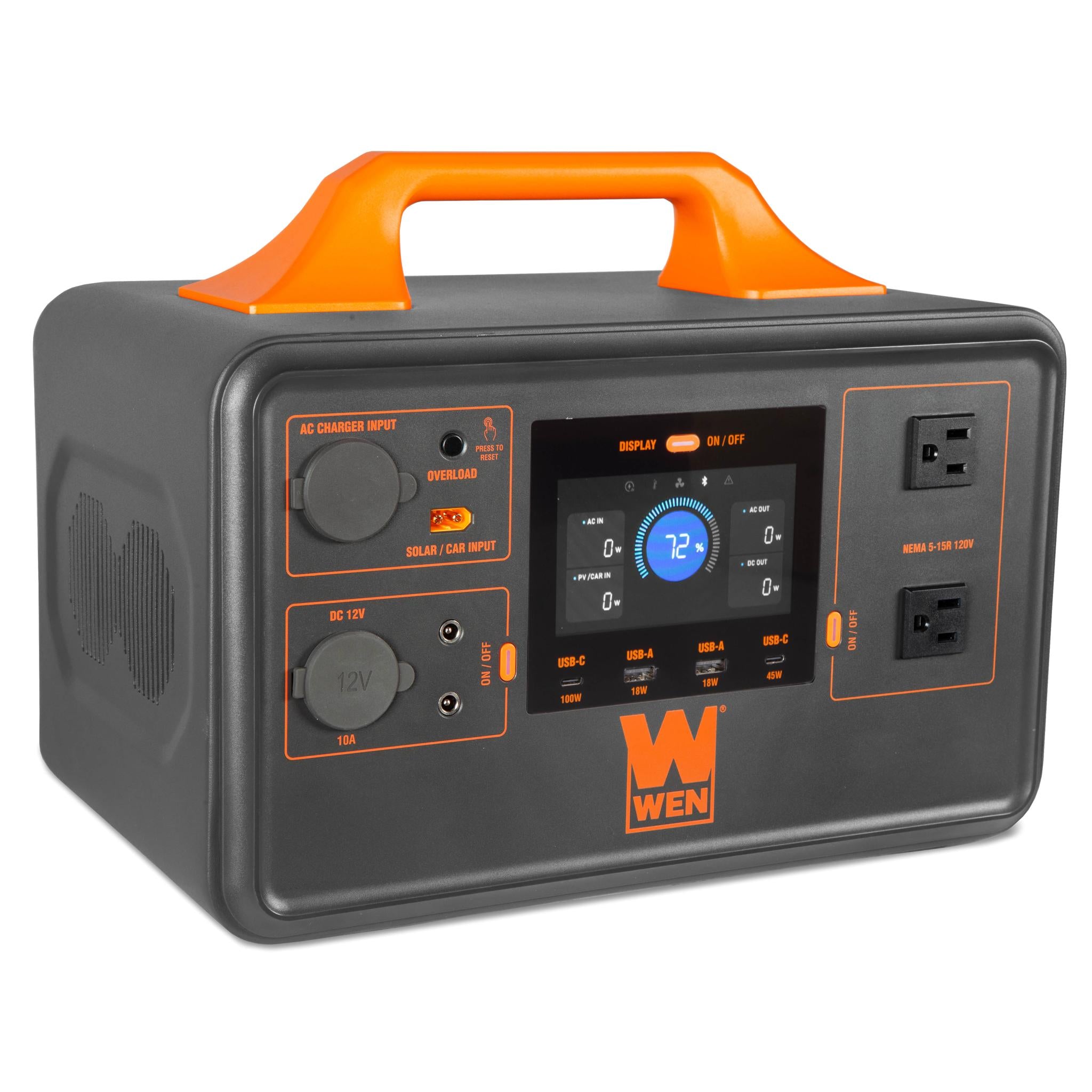 WEN PP1030i 1000W Portable Power Station - 1030Wh Lithium Battery, Pure Sine Wave Inverter, Bidirectional Charging | Emergency Backup, Camping, RV, Outdoor Adventures