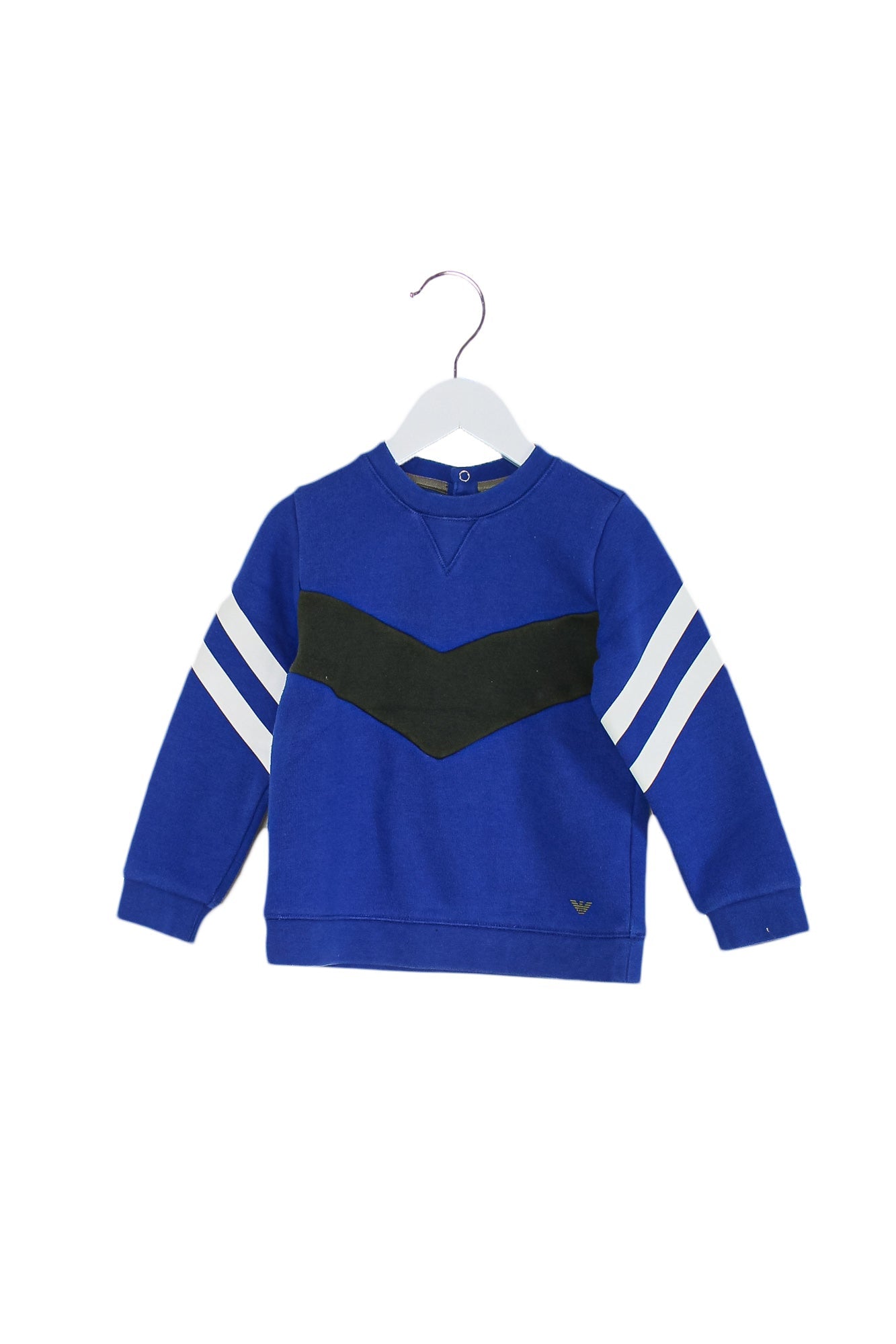 Armani Embroidered Logo Sweatshirt for Toddlers 3T - Soft Cotton Pullover for Boys & Girls - Perfect for Playdates & Casual Outings