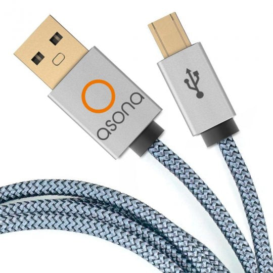 Asona DAC Link USB 2.0 A to B Cable - High Speed Audio Digital Cable for DAC, Audio Interface, Studio Monitor - Perfect for Home Recording, Music Production & Professional Audio Setup (Single Unit)
