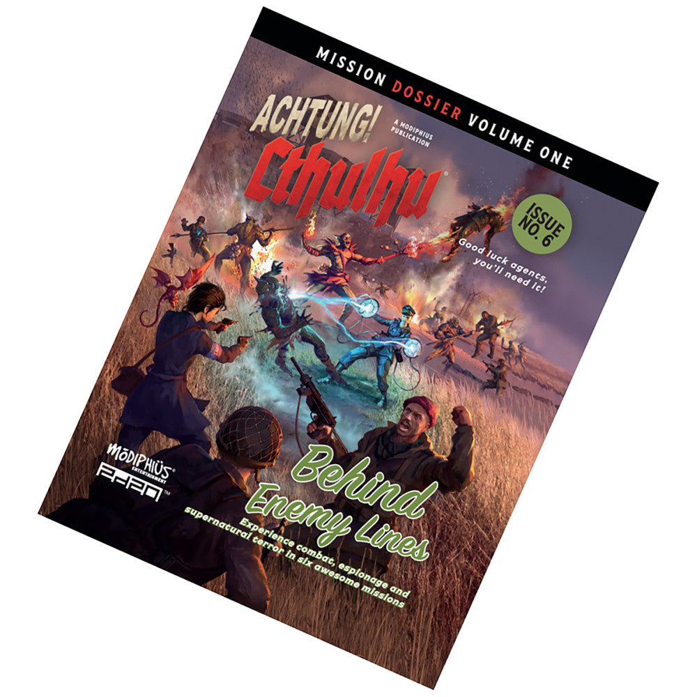 Achtung! Cthulhu 2d20: Mission Dossier 1 - Behind Enemy Lines RPG Adventure Set | World War II Horror Tabletop Game for Roleplaying Enthusiasts | Perfect for Game Nights & Thematic Campaigns