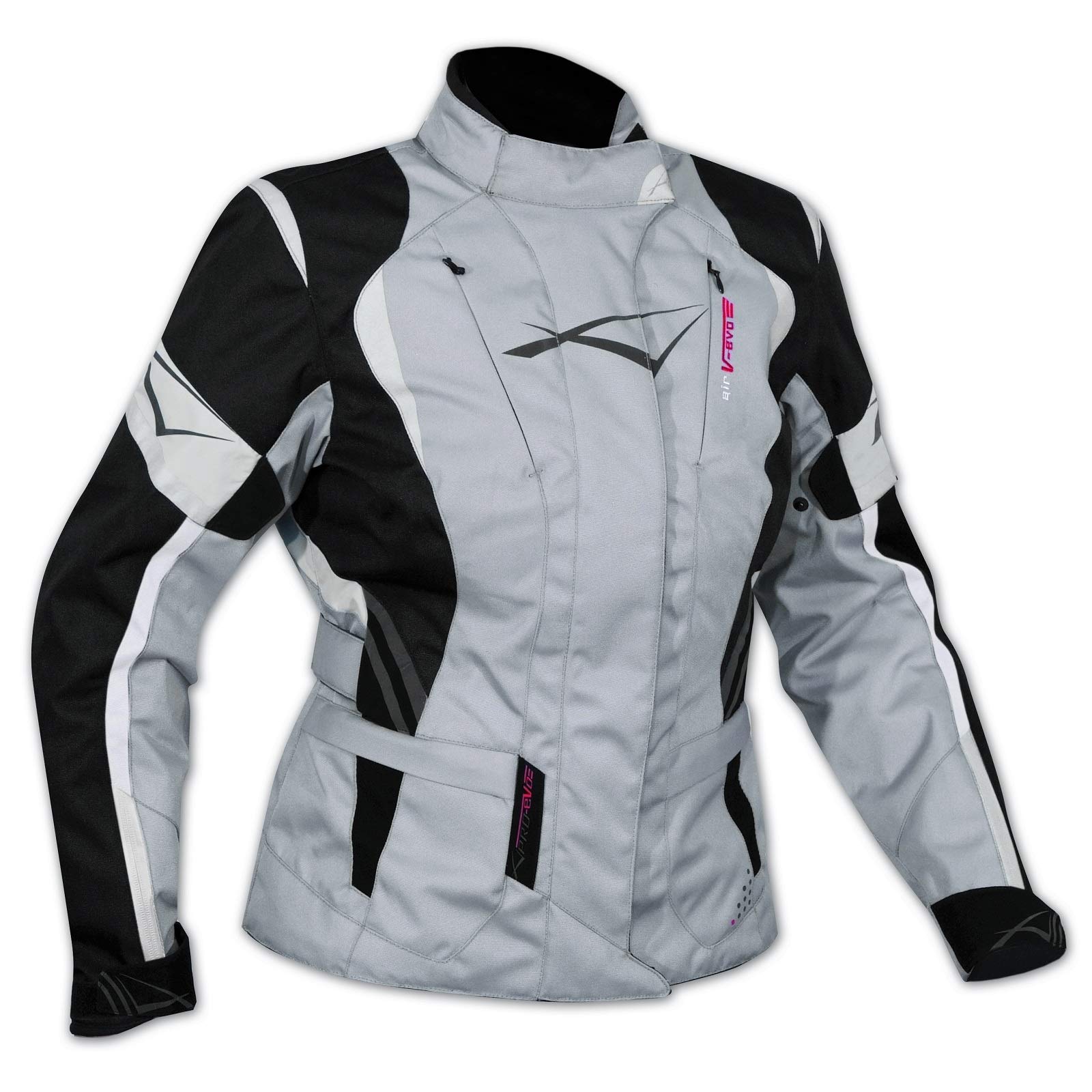 Women's Motorcycle Jacket - Thermal Waterproof Textile Biker Jacket for Touring & Riding - Grey (Medium) - Perfect for Cold Weather Commuting & Long-Distance Motorcycle Trips