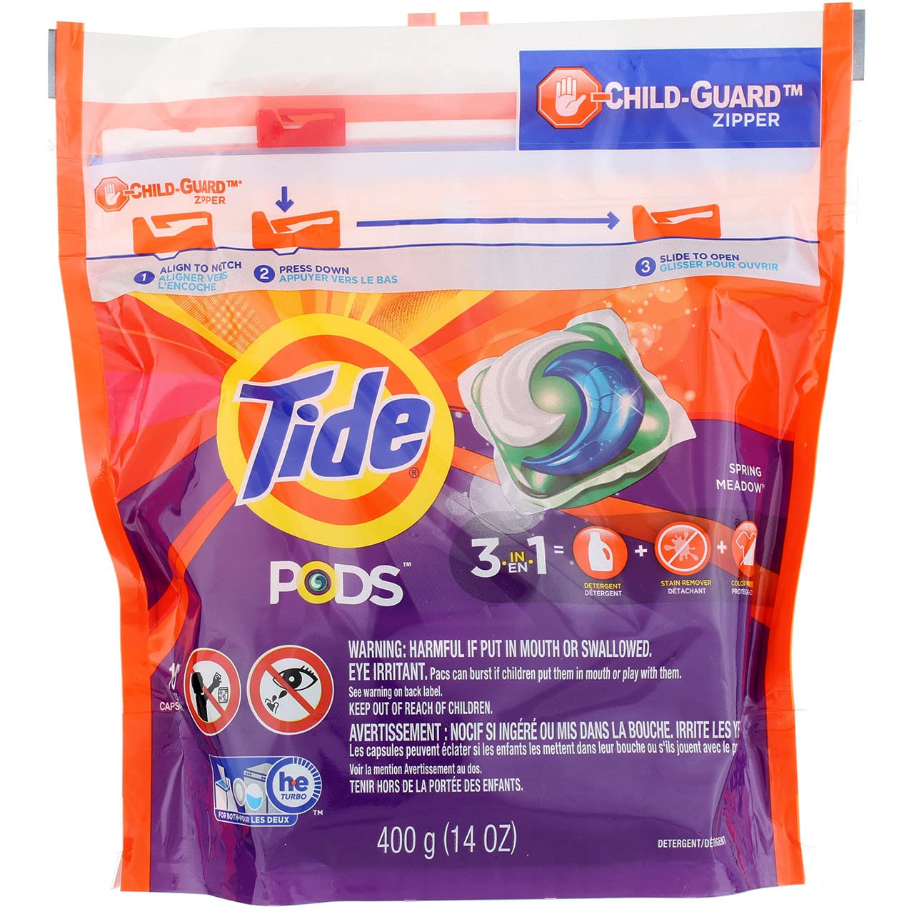 Tide Liquid Laundry Detergent Pods - 81 Count, Spring Meadow Scent | High-Efficiency HE Safe | For Washer Machines & Stain Removal | Perfect for Families, Travel & Everyday Laundry
