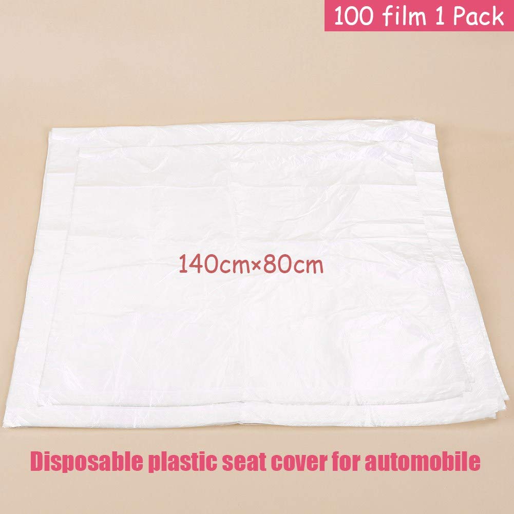Clear Plastic Car Seat Cover - 100PCS Disposable Transparent Seat Protectors for Car, Office, and Home Furniture Protection