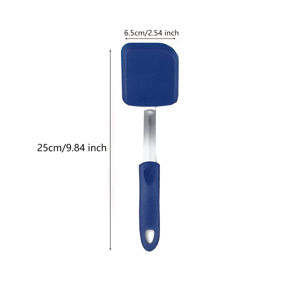 BSL® 3-Pack Small Silicone Spatulas - Flexible Brownie Turner, Heat Resistant & Non-Scratch Cookie Flipper for Nonstick Cookware - Perfect for Baking, Eggs, Pancakes & Delicate Desserts