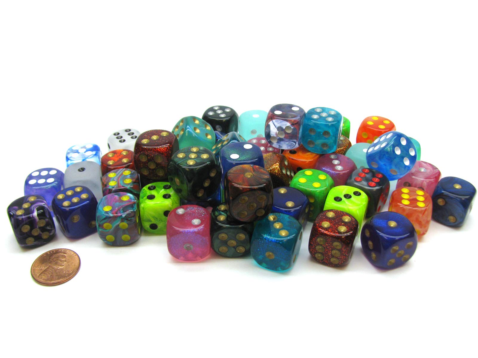 Chessex 29226 Premium Dice Set - Polyhedral RPG Dice for Dungeons & Dragons, Pathfinder & Tabletop Games - 7-Piece Set with Storage Pouch - Perfect for D&D Players, Game Masters & Board Game Enthusiasts