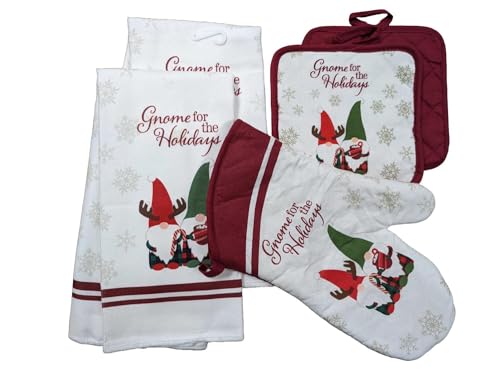 Gnome for the Holidays Snowflake Striped