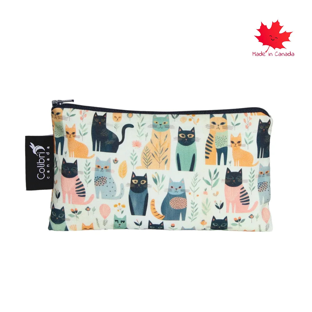Colibri Medium Reusable Snack Bags for Cats - Eco-Friendly Food Storage Pouches for Pet Treats, Dry Food & Travel Snacks | Perfect for Hiking, Camping & On-the-Go Feeding