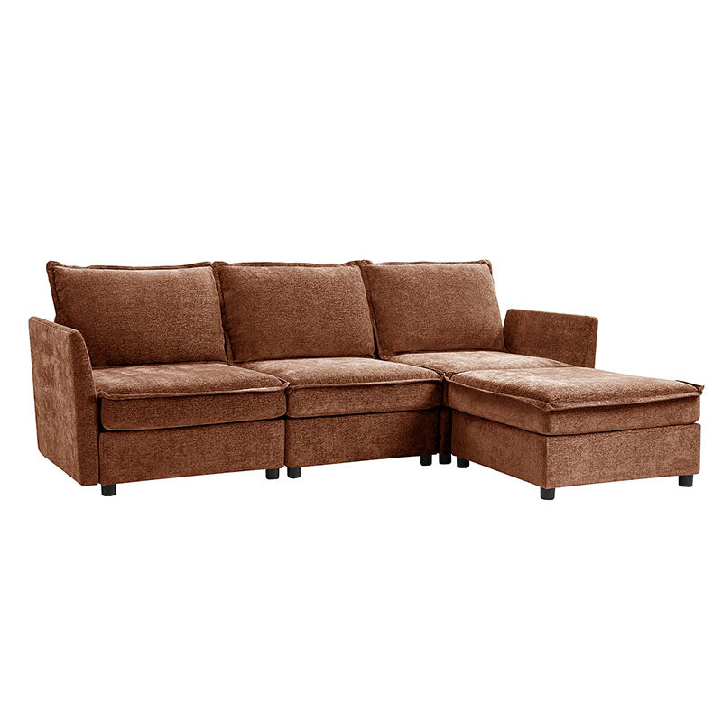 Harmetrix Oversized Soft Sectional Couch with Storage | Modern L-Shaped Sofa Bed with Hidden Compartment | Perfect for Living Room, Family Room & Small Spaces