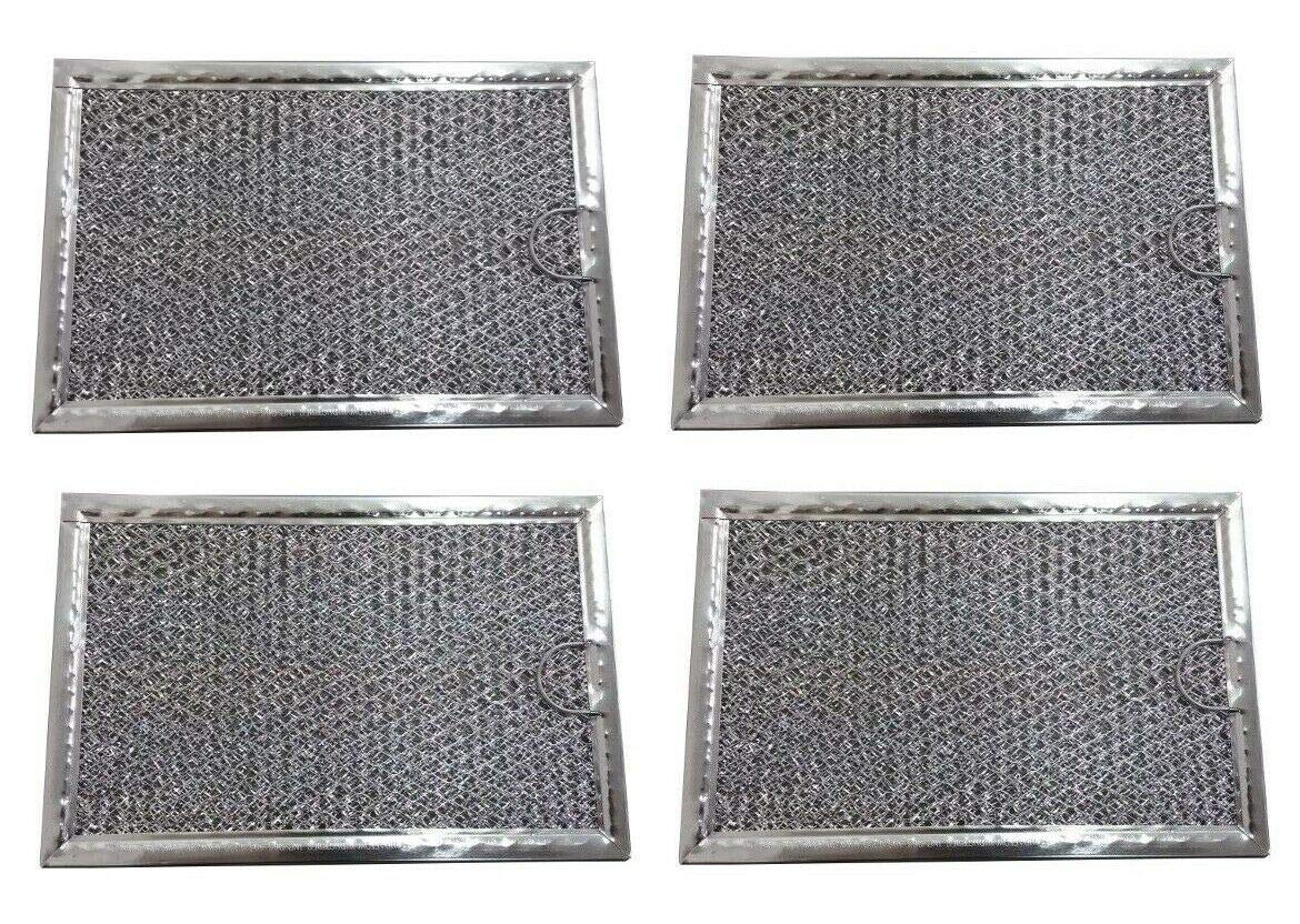 4-Pack Replacement Microwave Grease Filters Compatible with LG LMV1635SB LMV1635SW LMV2083SB - Universal Fit for LG Microwaves - Easy Installation & Odor Reduction - Ideal for Kitchen Cleaning & Maintenance