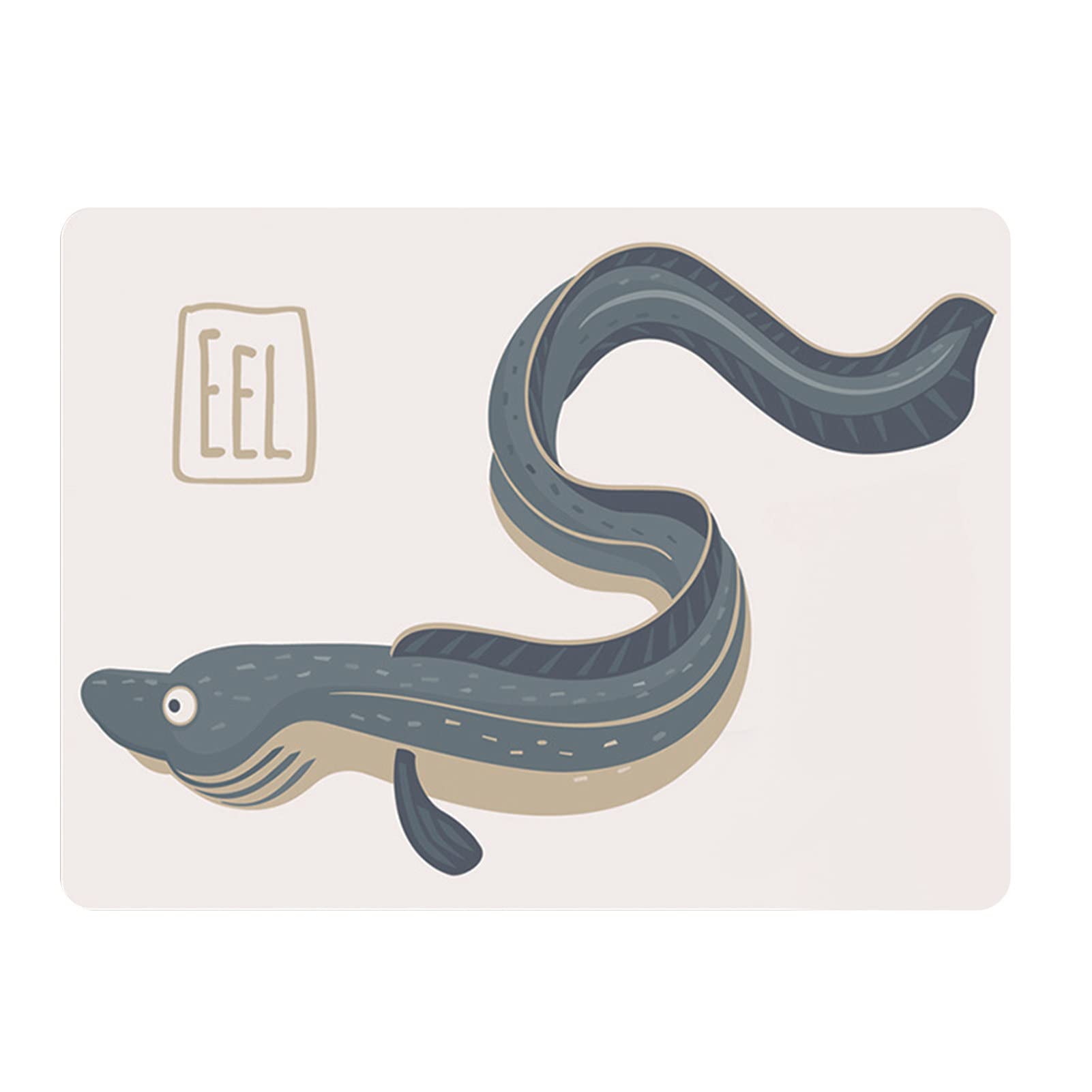 Non-Slip Sea Animal Mouse Pad - Colorfast Rubber Desk Mat with Eel Design for Laptop & PC Gaming - Perfect for Office, Home & Gaming Setup (8