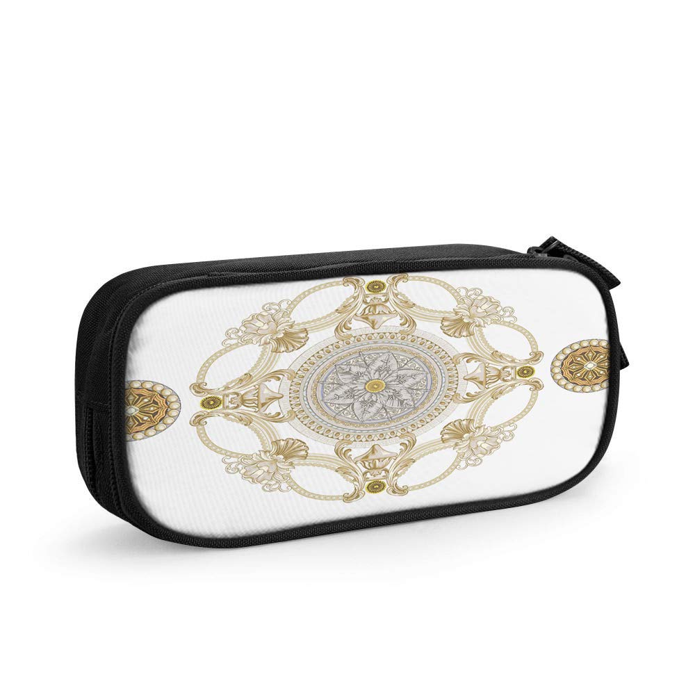HGOD DESIGNS Watercolor Floral Pencil Case - Artistic Leaves & Flowers Zippered Stationery Bag for School, Office & Work | Perfect for Students, Artists & Professionals