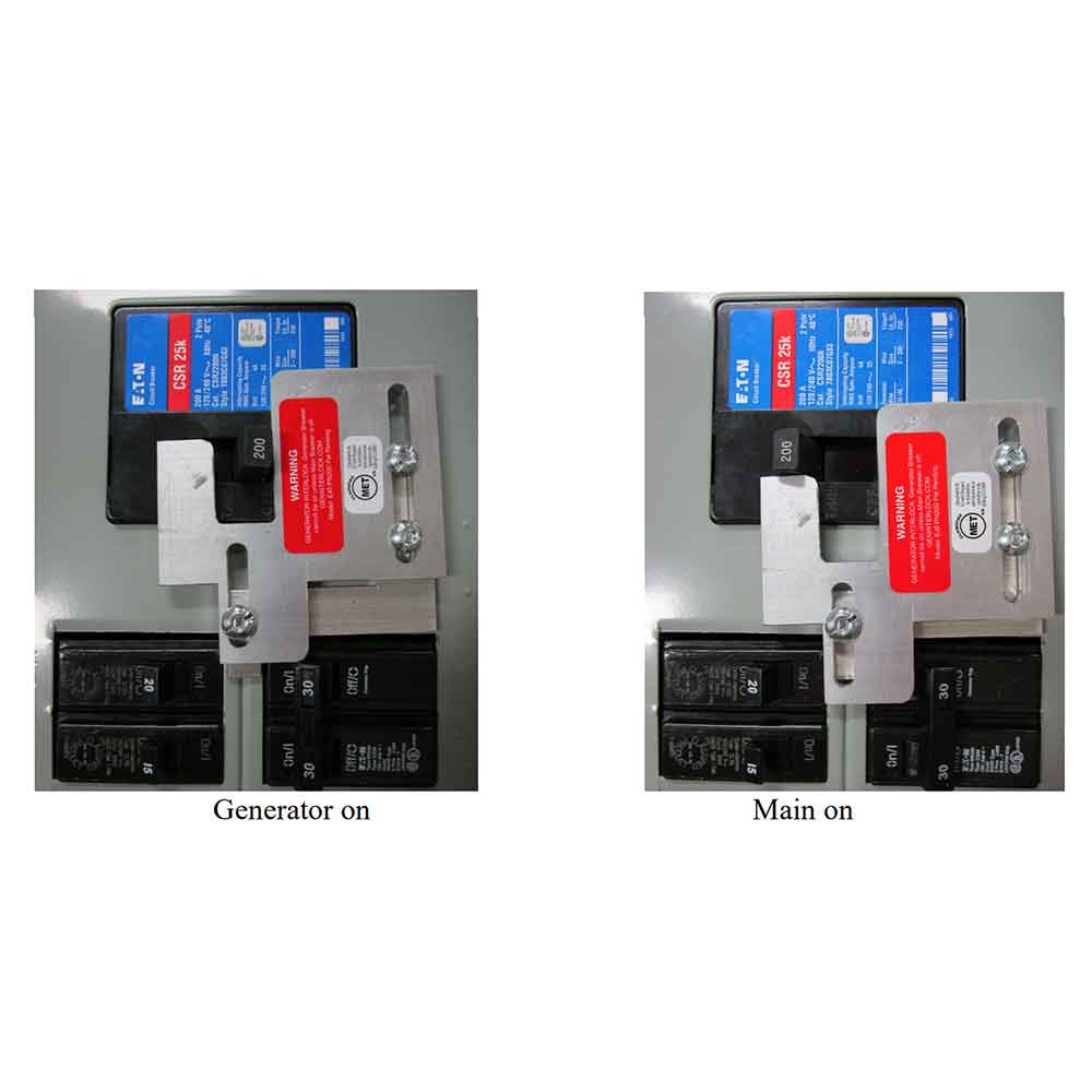 GenInterlock EAT PN200 Generator Interlock Kit - Compatible with 150/200 Amp Cutler Hammer BR Series Breaker Panels - Safe Backup Power Solution for Home & Emergency Use