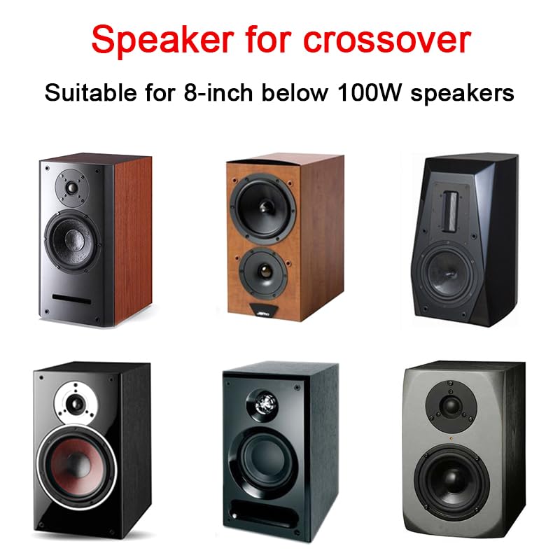 2-Way Speaker Crossover 100W - DriSentri 2-Pack Audio Crossover for Treble & Bass - Frequency Divider for Home Theater & Car Audio Systems