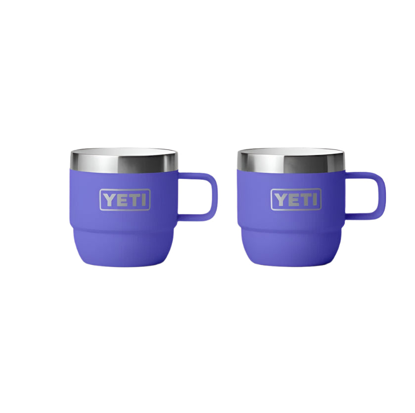 Rambler 6 oz Stackable Mugs (2 Pack) - Insulated Stainless Steel Camping Cups for Coffee, Tea & Outdoor Adventures - Perfect for Hiking, Picnics & Travel