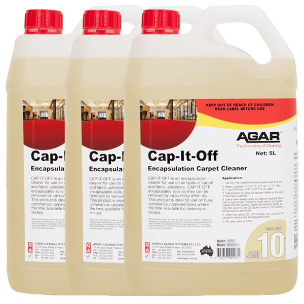 Agar Cap It Off Encapsulation Carpet Cleaner - Professional Stain Remover for Carpets & Upholstery | Perfect for Home, Office & Pet Stain Removal