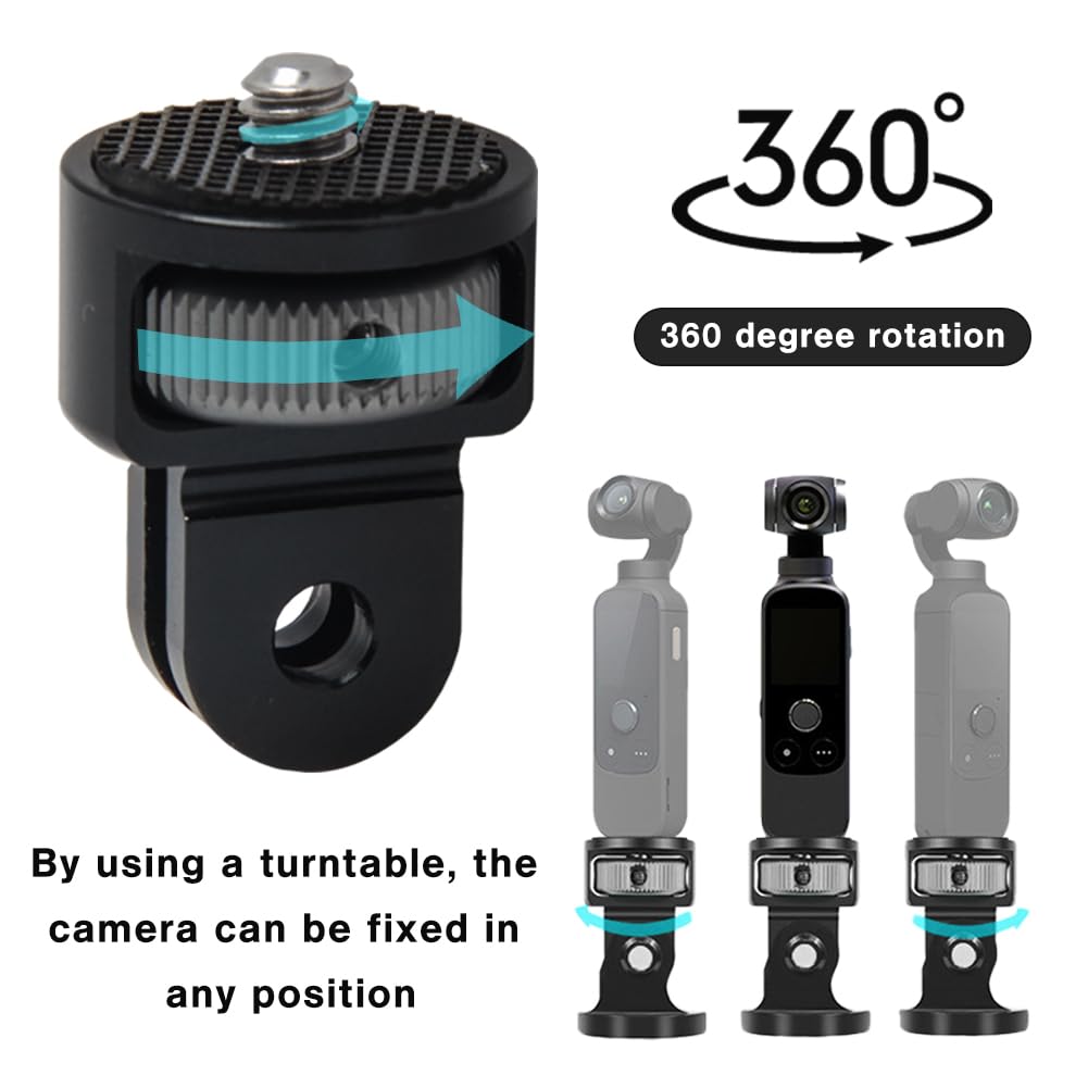 Pilikoll 2 Pack Aluminum 360° Adjustable Camera Mount Adapter - 1/4