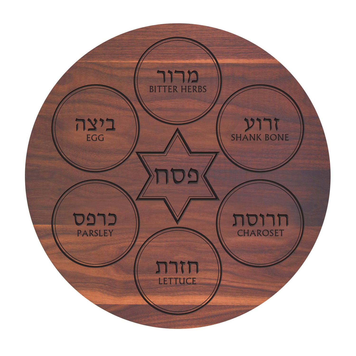 Handcrafted Walnut Wood Round Lazy Susan Turntable - 16 Inch Rotating Serving Tray for Dining Table, Seder Plate, Spice Rack & Kitchen Organization - Perfect for Holiday Meals, Entertaining & Home Decor