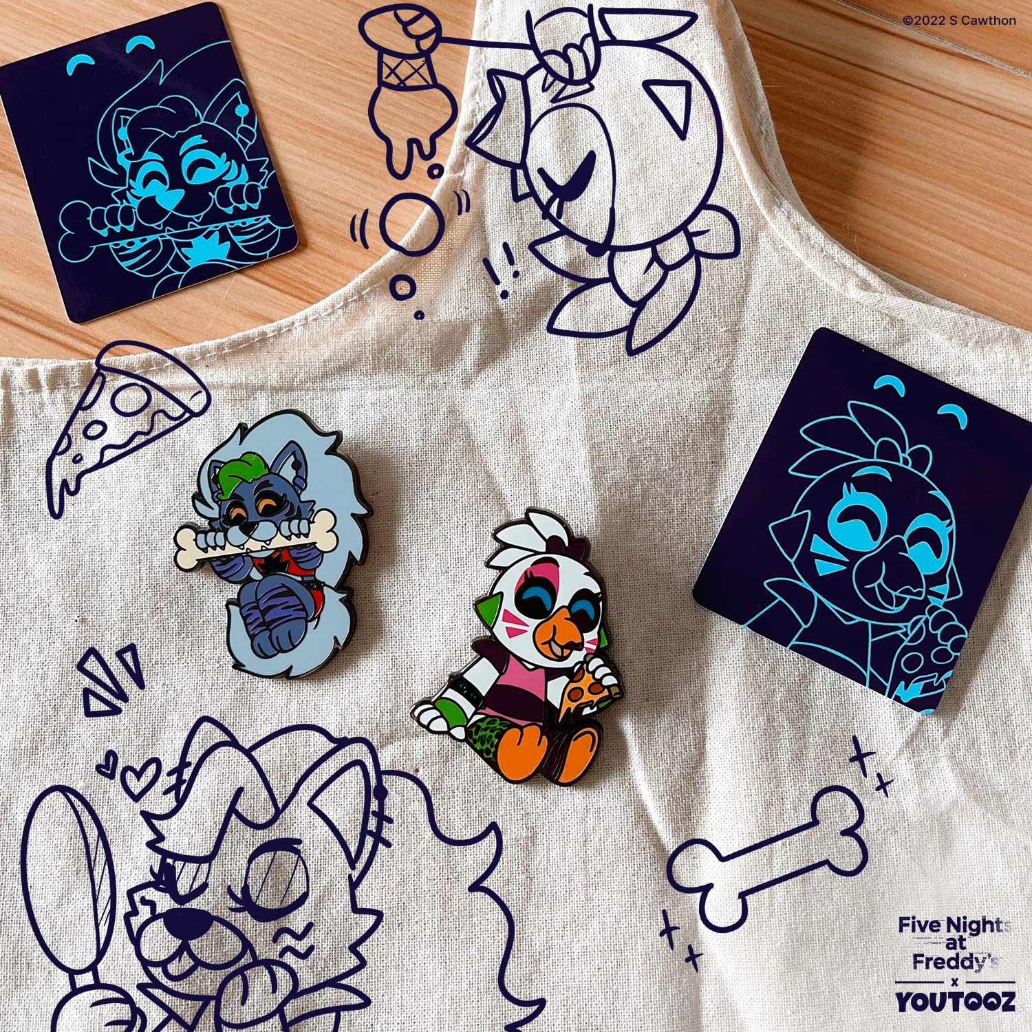 Official Youtooz Five Nights At Freddy's Security Breach Pin Set - 6 Collectible FNAF Pins in Gift Box - Perfect for Gaming Fans & Collectors - Great for Cosplay, Conventions & Display