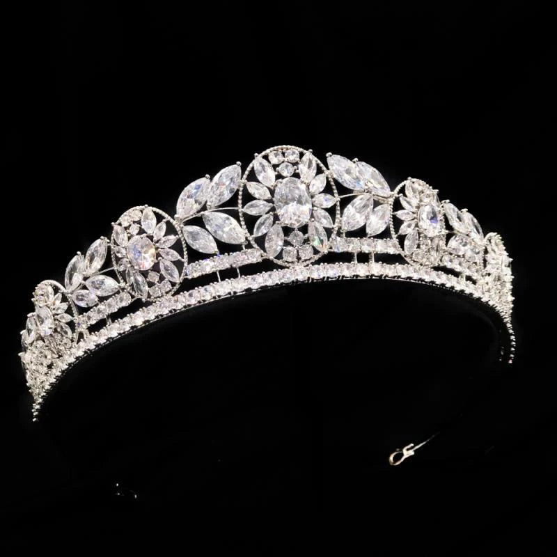 Sparkling Crystal Wedding Tiara for Bride - Elegant Rhinestone Bridal Crown Headpiece (Style 7643) | Perfect for Weddings, Prom, Pageants & Special Occasions