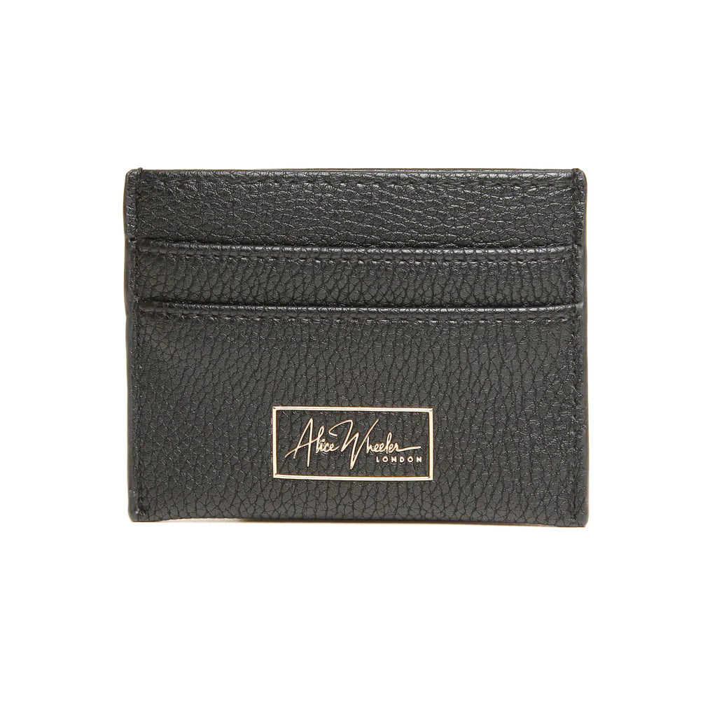 Alice Wheeler Bow Card Holder - Elegant Black Leather Wallet for Women | Perfect for Everyday Use, Travel & Gift Giving