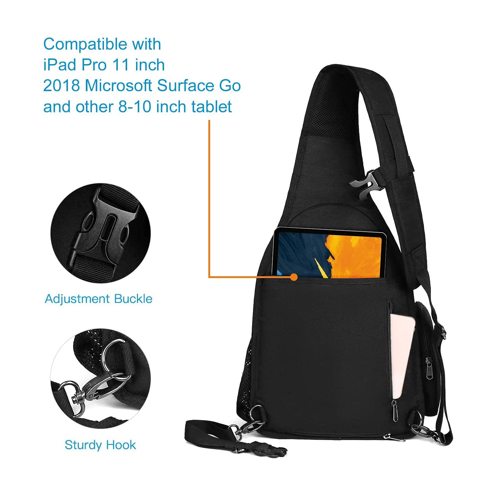MOSISO DSLR Camera Sling Bag - Waterproof Tactical Backpack with Tripod Holder & Rain Cover for Canon Nikon Sony Fuji Mirrorless Cameras | Travel Photography & Outdoor Shooting Accessories