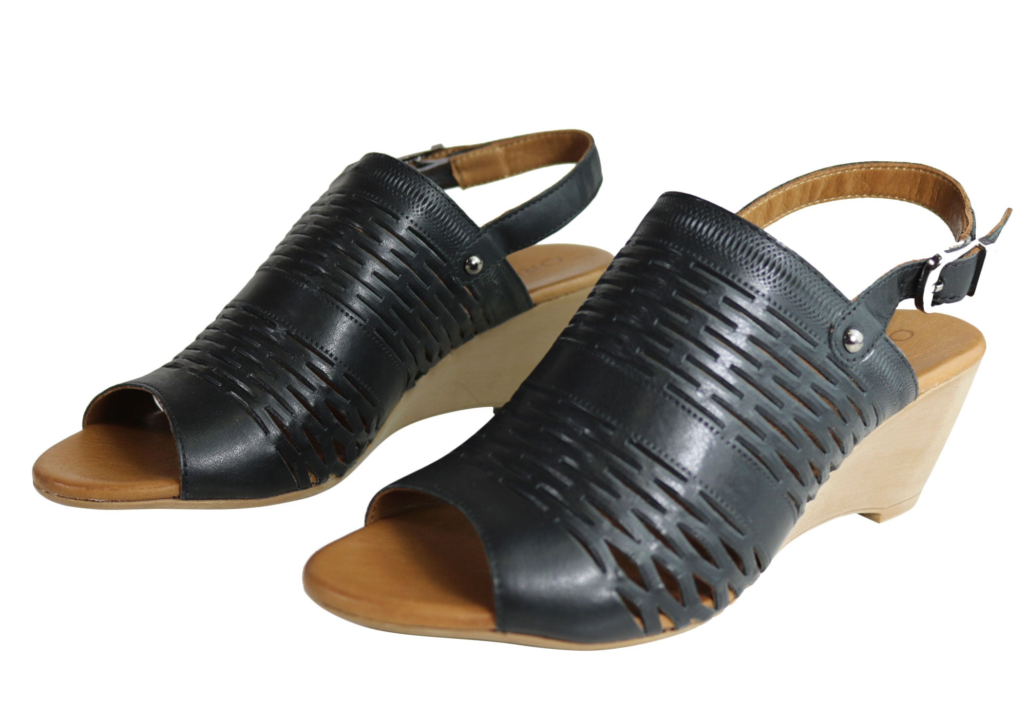 Orizonte Posy Women's European Leather Comfortable Wedge Sandals - Stylish Summer Shoes for Walking, Travel & Casual Outfits