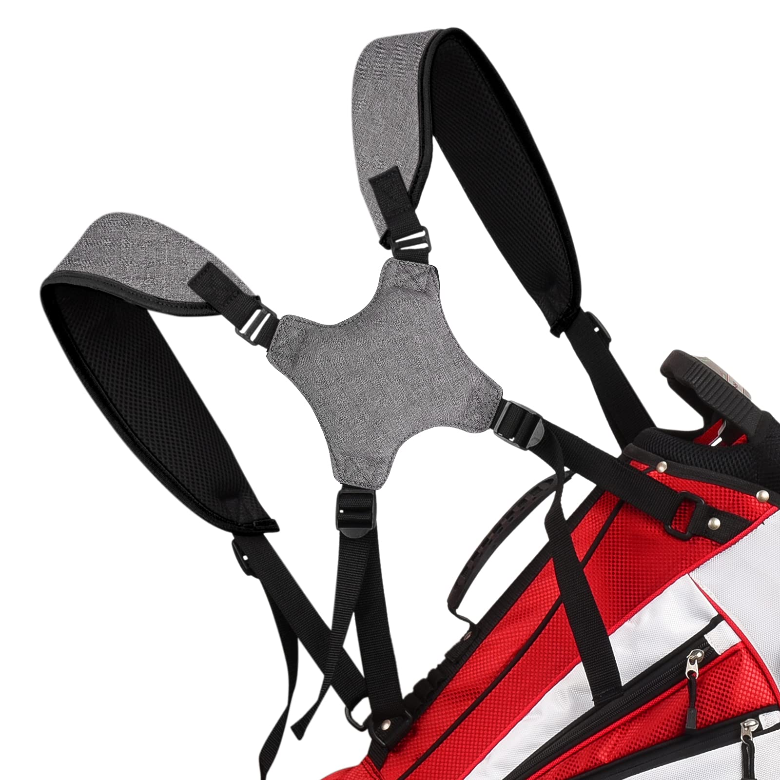 BIG TEETH Golf Bag Strap Replacement - Comfortable Adjustable Double Shoulder Padded Strap for Golf Carry Bags | Perfect for Walking the Course & Carrying Clubs Comfortably