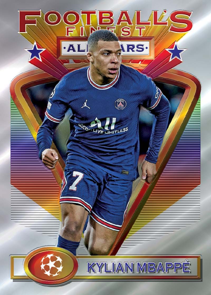 Topps Finest Flashbacks UEFA Champions League 21/22 Single Pack - Authentic Soccer Trading Cards for Collectors & Fans - Perfect for Sports Memorabilia Collections & Game Room Displays