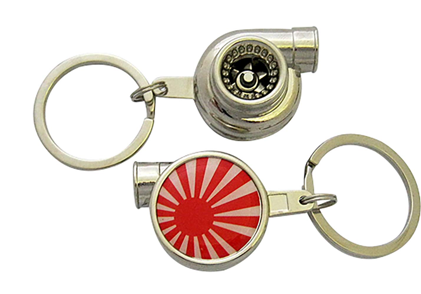 Turbo Keychain with JDM Japan Flag, Stylish Accessory for Car Keys and JDM Enthusiasts
