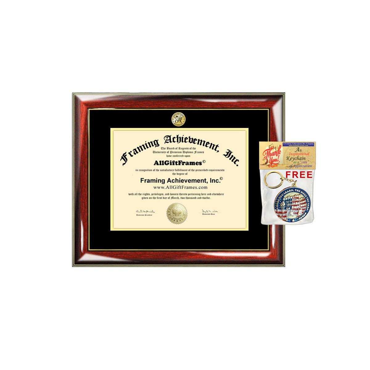 Certified Public Accountant (CPA) License Diploma Frame - Professional Accounting Certificate Display Case with Logo Seal - Perfect for Office, Home, or Gift for Financial Planners & Accountants