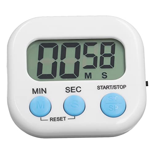 Digital Kitchen Timer with Loud Alarm - Battery Powered Electronic Countdown Timer with Memory Function for Baking, Cooking & Classroom Use