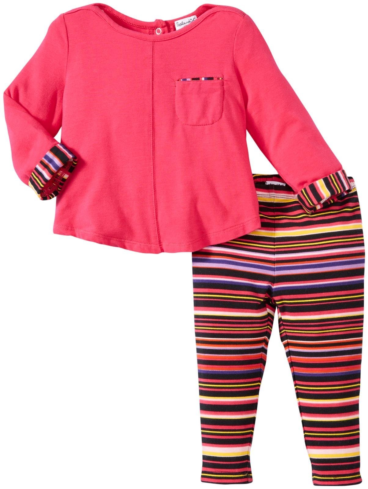 Adorable Baby Girls' Chalk Stripe Pant Set - Soft Cotton Outfit for Newborns & Toddlers - Perfect for Playdates, Family Photos & Everyday Wear