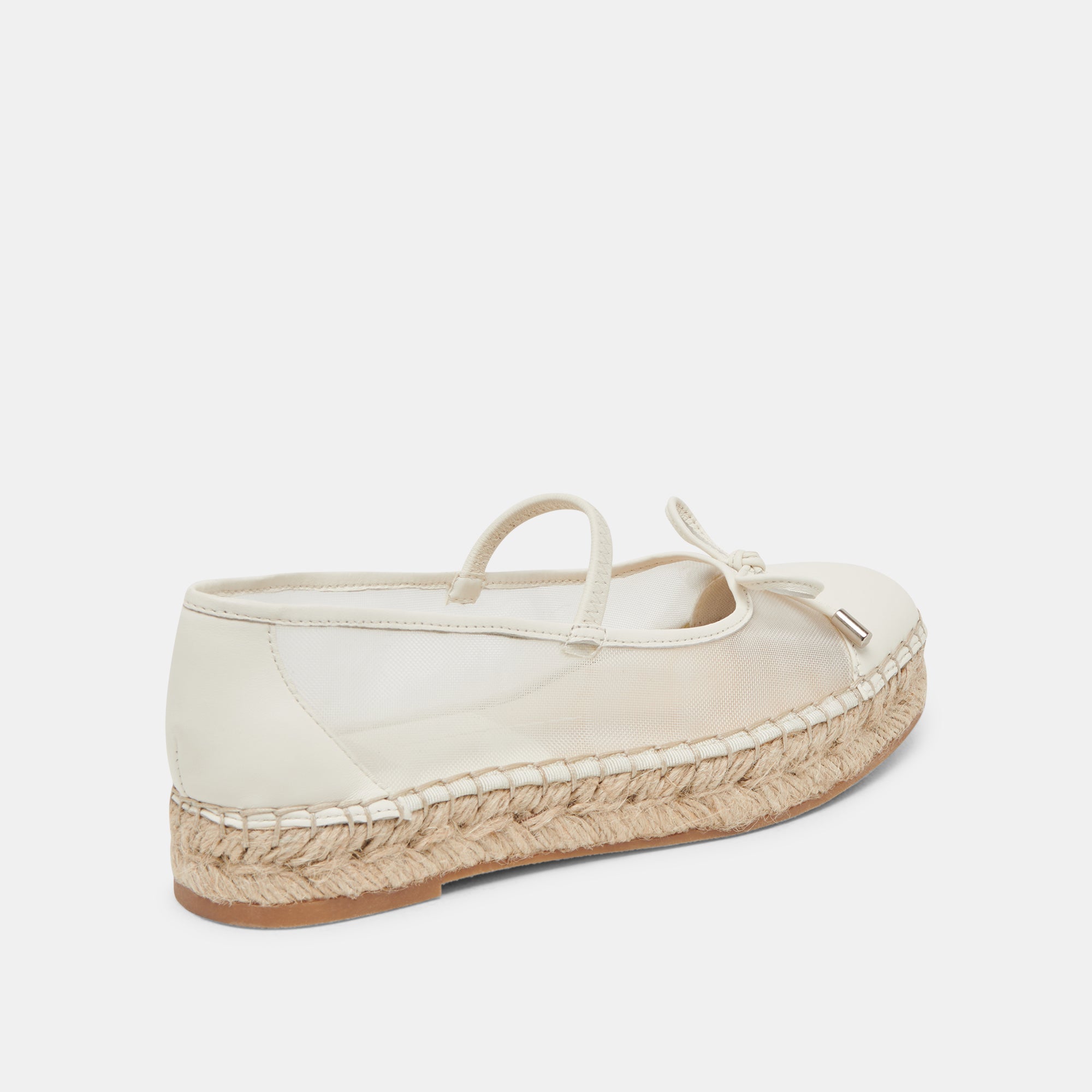 CAMBRE Ballet Flats for Women - White Mesh Comfortable Slip-On Shoes for Casual Wear, Work & Travel