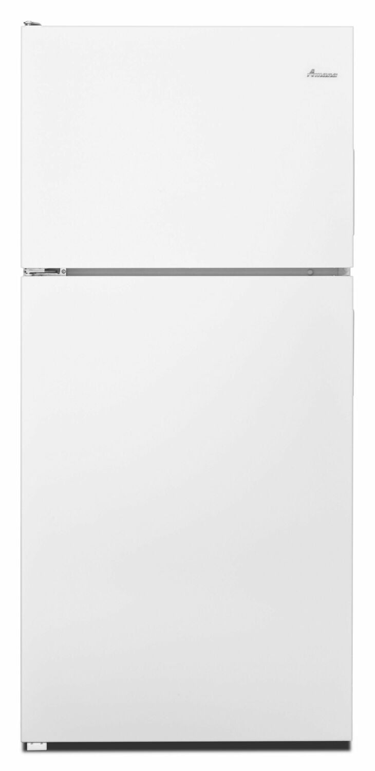 Amana ART318FFDW 30 Inch Top Freezer Refrigerator with Adjustable Glass Shelves - Energy Efficient White Kitchen Appliance for Home, Apartment & Office Use