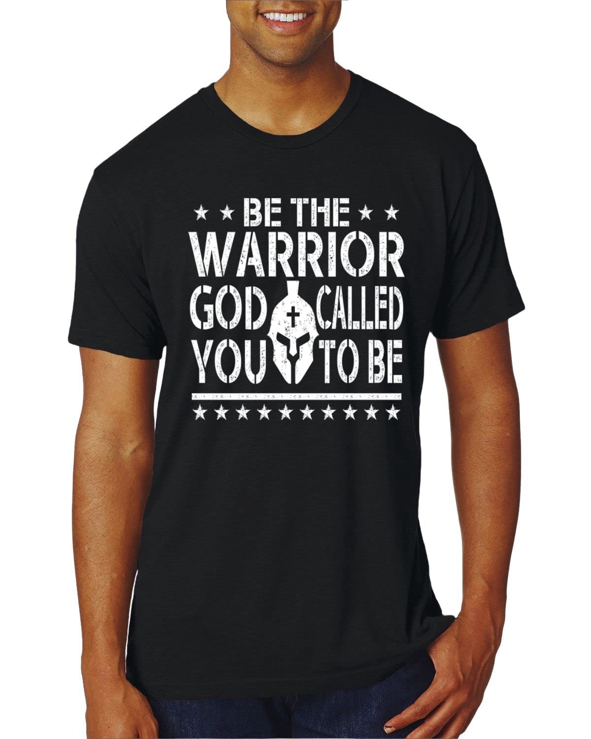 Be The Warrior God Called You To Be - Inspirational Christian Men's Premium Tri-Blend T-Shirt - Comfortable Faith-Based Tee for Church, Bible Study & Daily Motivation