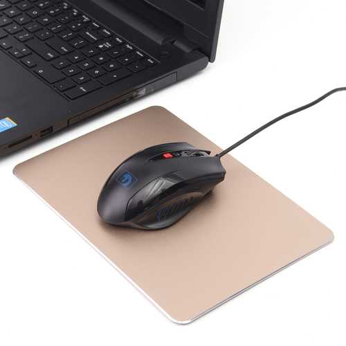 Premium 240x170x3mm Aluminum Alloy Non-Slip Rubber Base Waterproof Mouse Pad - Perfect for Gaming, Office Work & Home Use