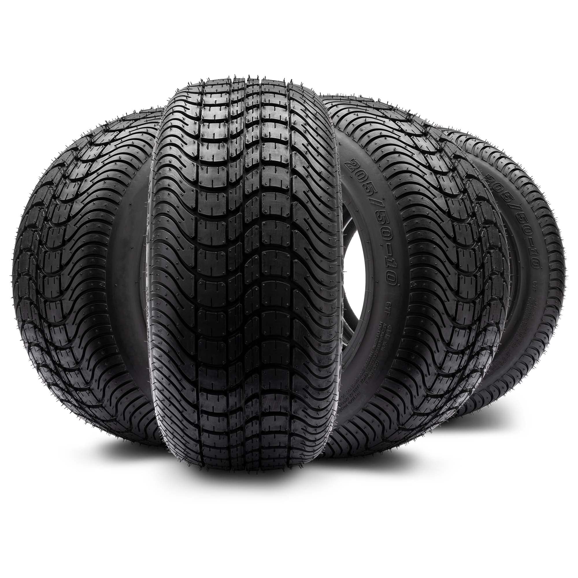 Arisun 205/50-10 Cruze Low Pro Golf Cart Tires - Set of 4 High Performance Radial Tires for Smooth Ride on Golf Courses & Resorts