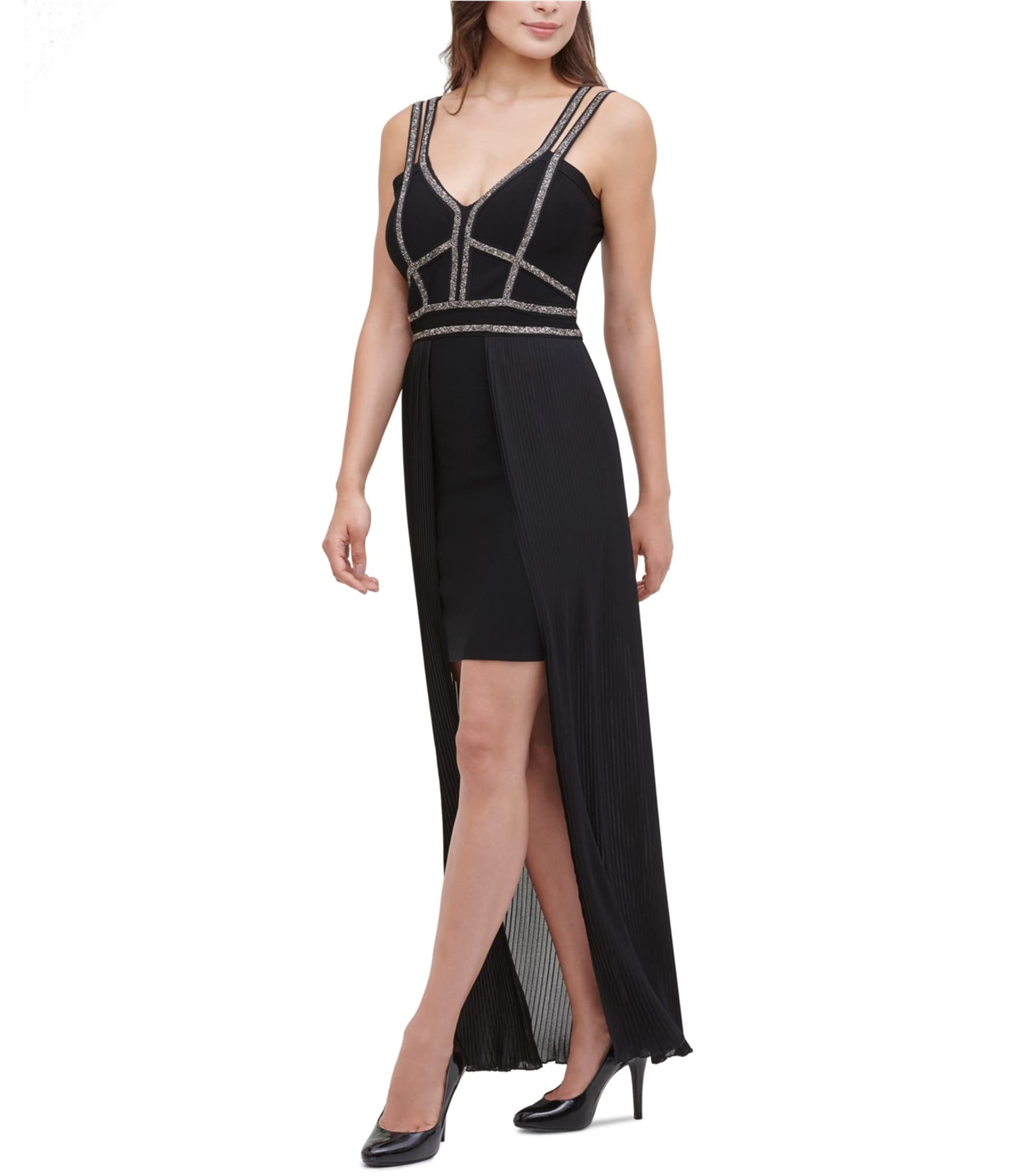 Marciano Women's Rayn High-Low Dress - Black, X-Large | Elegant Party & Cocktail Wear for Evening Events