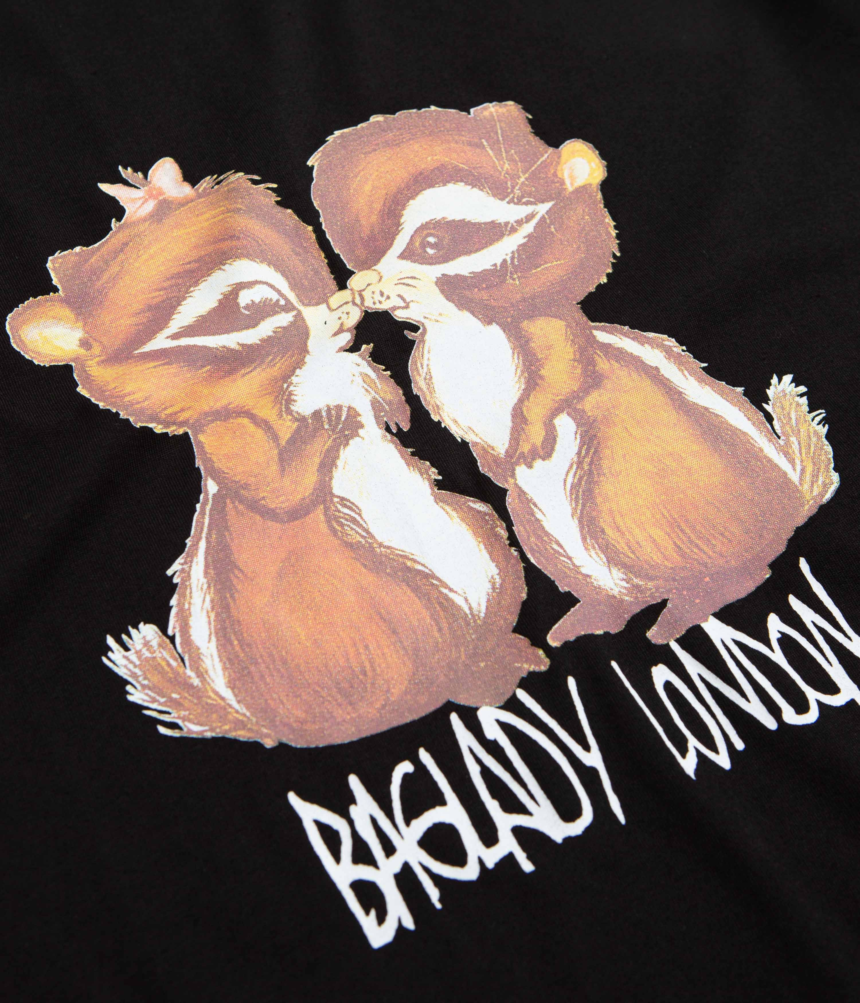 Baglady Chipmunk Love Graphic T-Shirt - Black | Cute Animal Print Tee for Casual Wear & Gifts