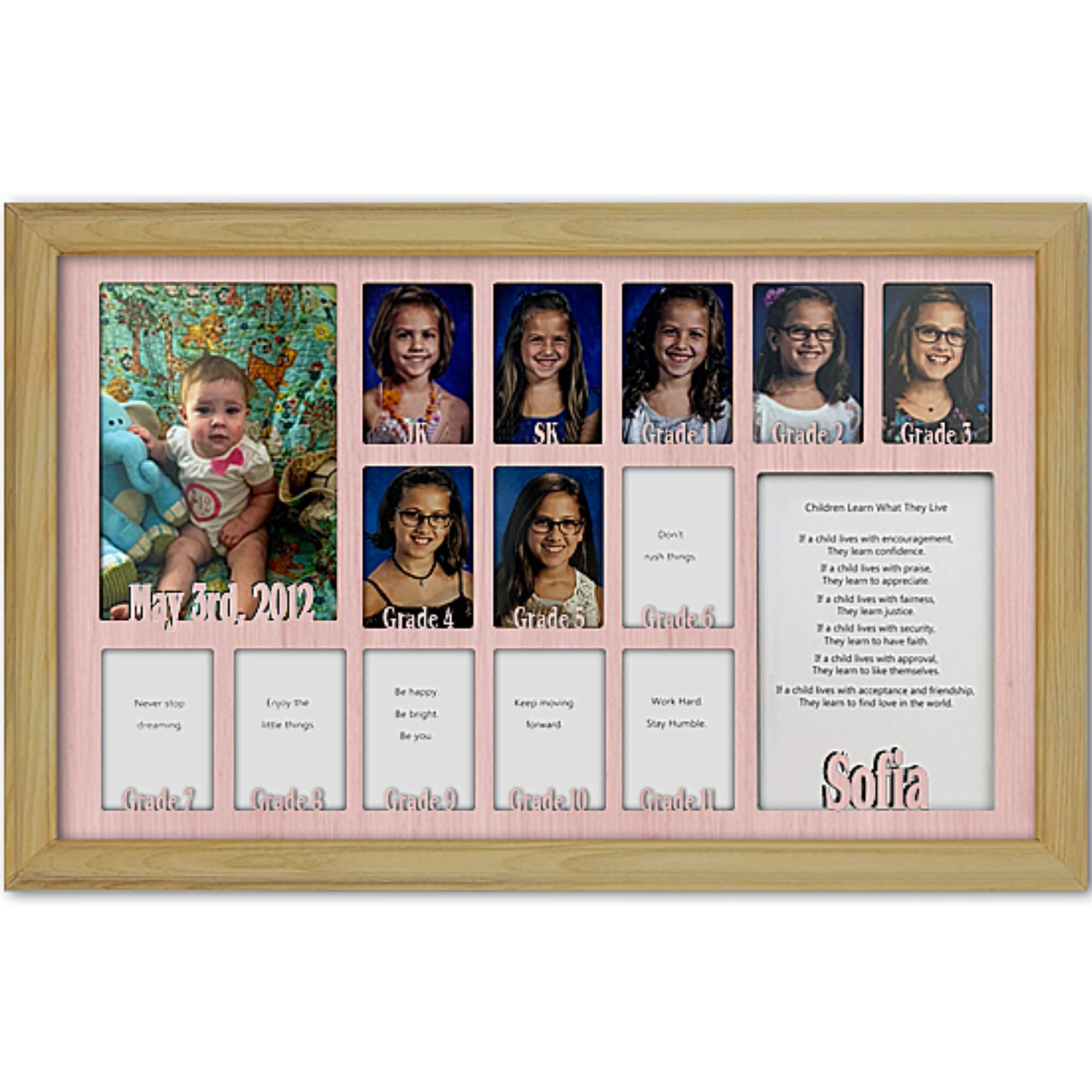Personalized Northland School Years Photo Frame - Holds Twelve 2.5