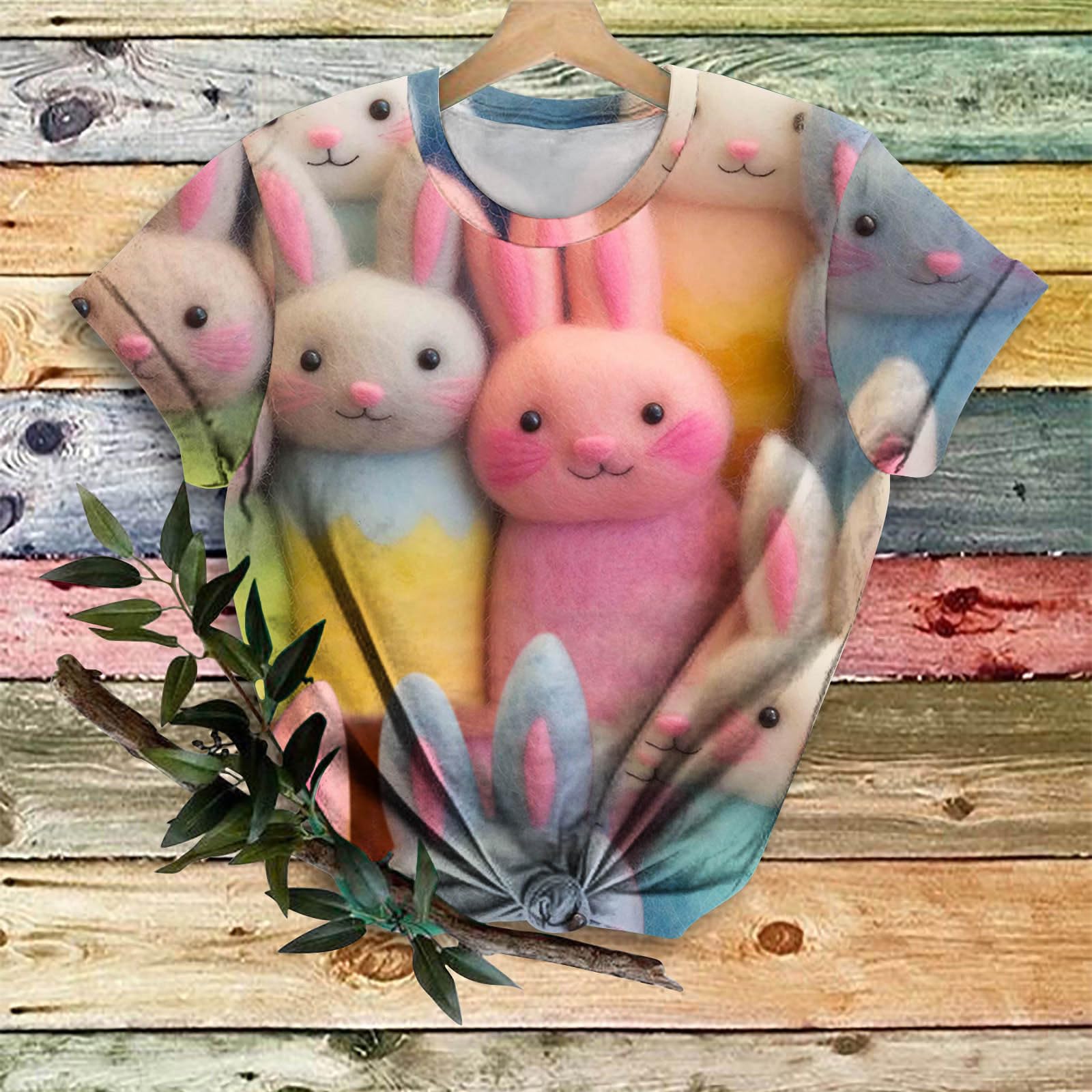 2024 Funny Graphic Easter T-Shirts for Women - Short Sleeve Novelty Print Summer Tops - Plus Size Casual Tees - Perfect for Easter Celebrations, Spring Outings & Summer Vacations