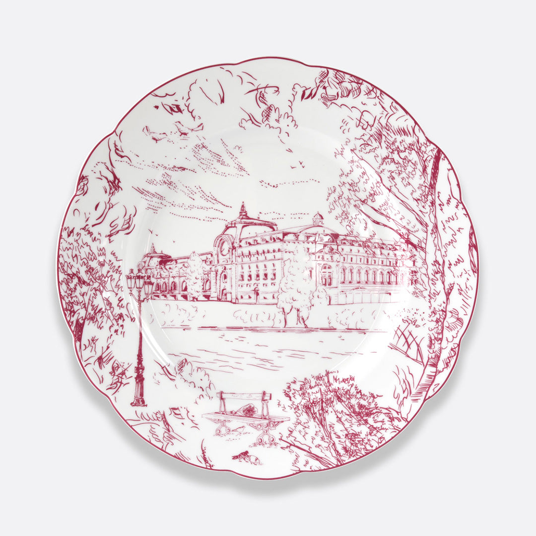 Elegant Tout Paris Dinner Plates Set of 6 - Premium Porcelain Plates for Fine Dining, Dinner Parties & Home Decor | Dishwasher & Microwave Safe